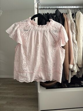 Light Pink Eyelet Blouse